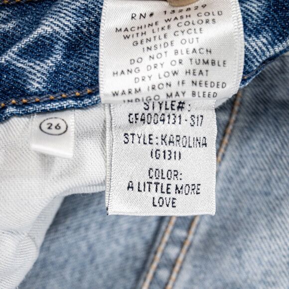 GRLFRND $215 Karolina High Rise Straight Crop Jeans A little more love Size 26 - Picture 7 of 12